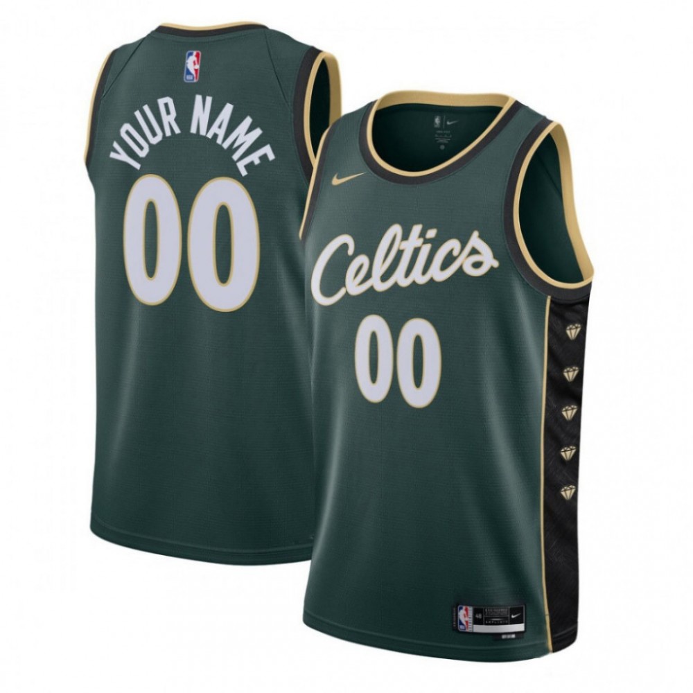 Boston Celtics Youth Swingman Custom Jersey - City Edition - Kelly Green-Pro Kit Vault | Brand New 26/27 Sports Jerseys